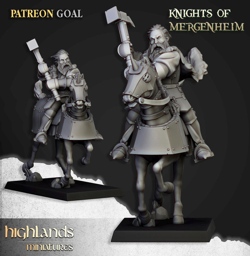 Knights of Mergenheim Miniature Set - 28/32mm Scale Premium Resin Models for Wargaming and RPG, DnD, Human, Sunland, Durable, High Quality