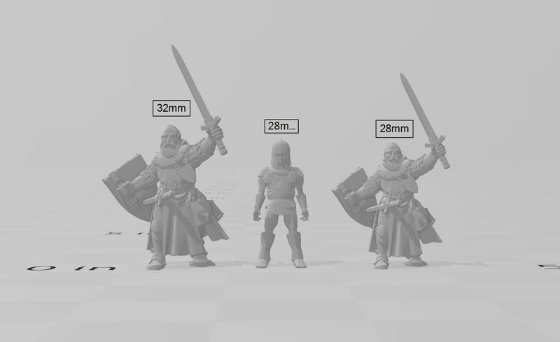 Hero Questing Knight resin Mini - 28/32mm Scale Premium Resin Models for Wargaming and ttRPG, DnD, Human, Gallia, Durable, High Quality