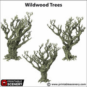 Wildwood Trees - The Gloaming Swamps by Printable Scenery, DnD, Wargaming, High Quality 3D Printed, Swamp Theme, 28mm 32mm scales, D&D