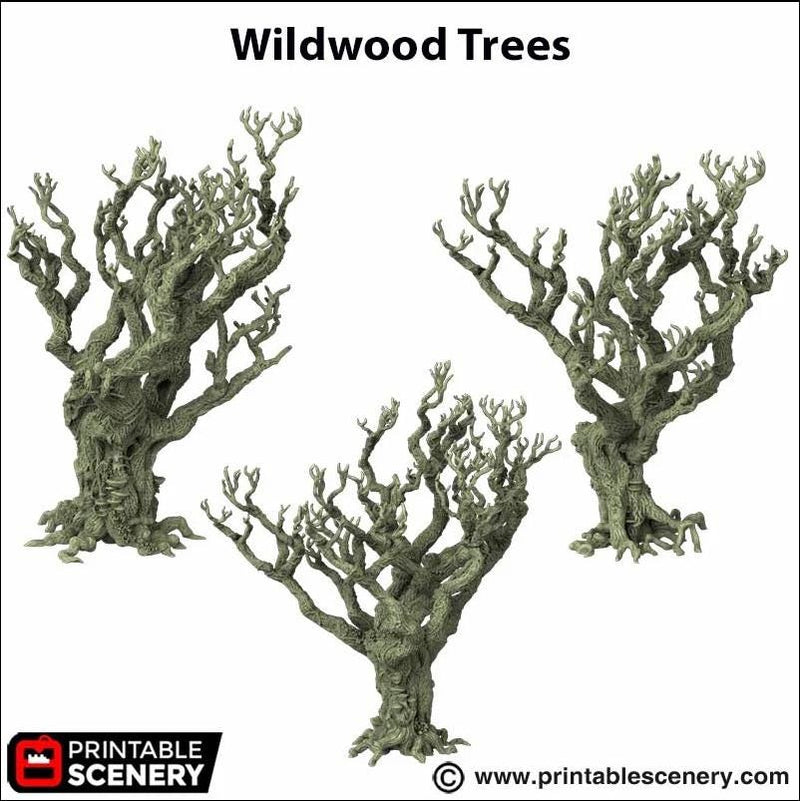 Wildwood Trees - The Gloaming Swamps by Printable Scenery, DnD, Wargaming, High Quality 3D Printed, Swamp Theme, 28mm 32mm scales, D&D
