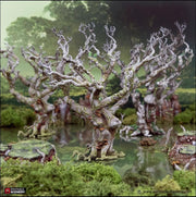 Wildwood Trees - The Gloaming Swamps by Printable Scenery, DnD, Wargaming, High Quality 3D Printed, Swamp Theme, 28mm 32mm scales, D&D