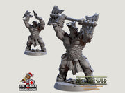 Mountain Orc C Fighter, Barbarian, Ranger premium DnD mini - High Quality Resin Printed 28mm 32mm Tabletop Miniature, Tough Durable Figurine