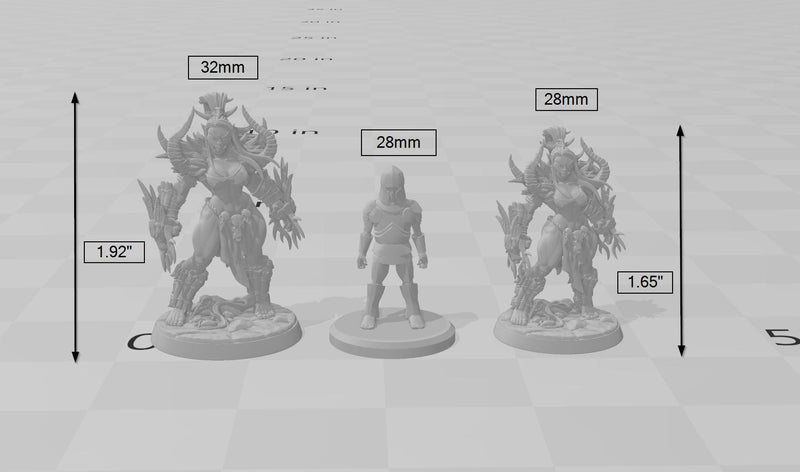 Mountain Orc Female Shaman, Monk, Fighter premium DnD mini - High Quality Resin Printed 28mm 32mm Tabletop Miniature, Tough Figurine