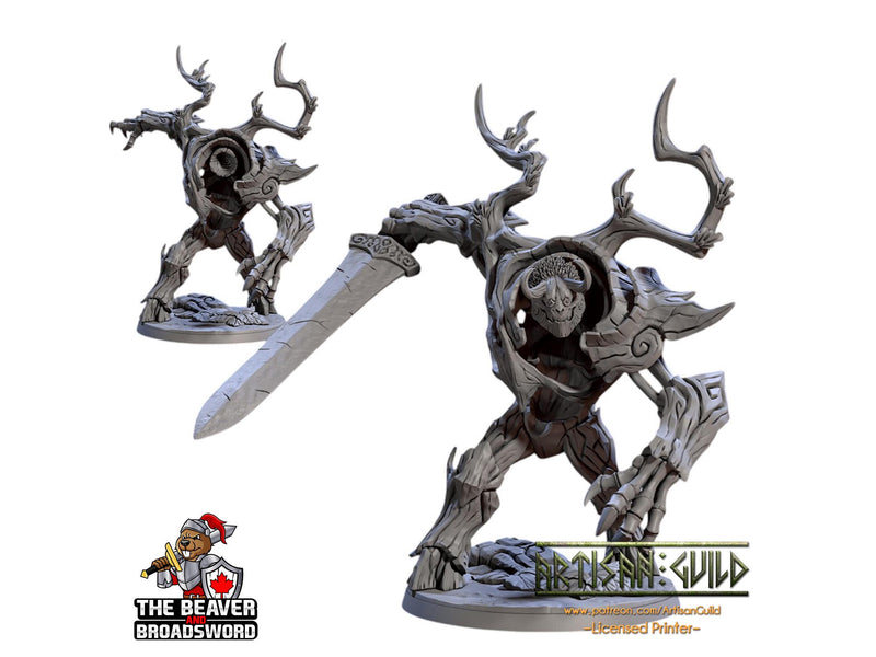 Barkwraith Primordial D, Ent, Monster, Fey, Dryad, Tree, Elven- High Quality Resin Printed 28mm 32mm Tabletop Miniature, Tough Figurine