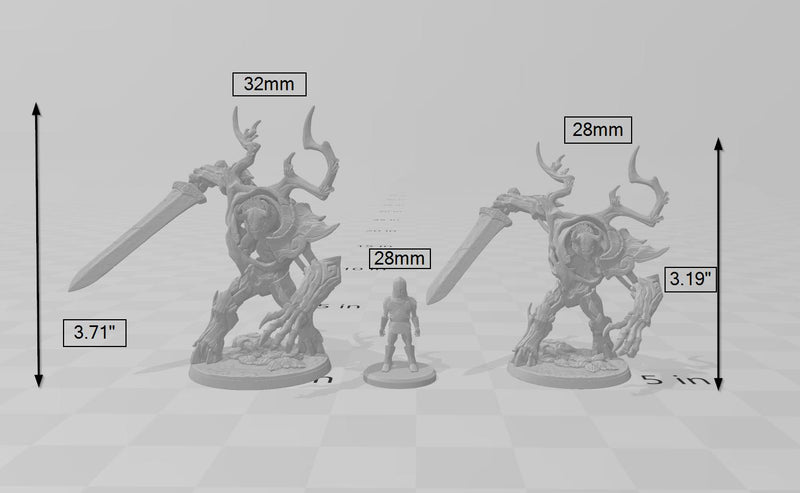 Barkwraith Primordial D, Ent, Monster, Fey, Dryad, Tree, Elven- High Quality Resin Printed 28mm 32mm Tabletop Miniature, Tough Figurine