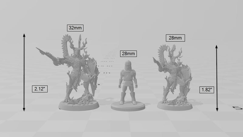 The Green Knight Spriggan, Fey, Monster, Fairy, Dryad, Tree, Elven- High Quality Resin Printed 28mm 32mm Tabletop Miniature, Tough Figurine