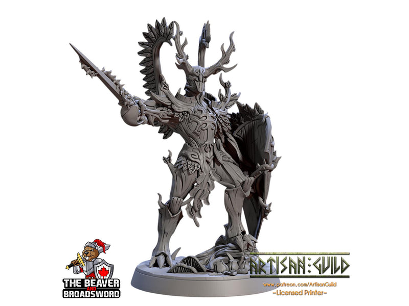 The Green Knight Spriggan, Fey, Monster, Fairy, Dryad, Tree, Elven- High Quality Resin Printed 28mm 32mm Tabletop Miniature, Tough Figurine