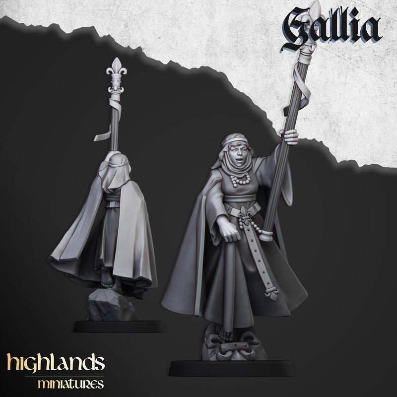 Damsel of Gallia on Foot mini - 28/32mm Scale Premium Resin Models for Wargaming and ttRPG, DnD, Human, Gallia, Durable, High Quality
