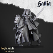 Mounted Gallia Damsel mini - 28/32mm Scale Premium Resin Models for Wargaming and ttRPG, DnD, Human, Gallia, Durable, High Quality