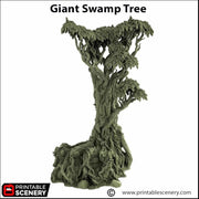 Giant Swamp Tree and Hovel - The Gloaming Swamps by Printable Scenery, DnD, Wargaming, High Quality 3D Printed, 28mm 32mm scales, D&D