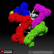 Giant Swamp Tree and Hovel - The Gloaming Swamps by Printable Scenery, DnD, Wargaming, High Quality 3D Printed, 28mm 32mm scales, D&D