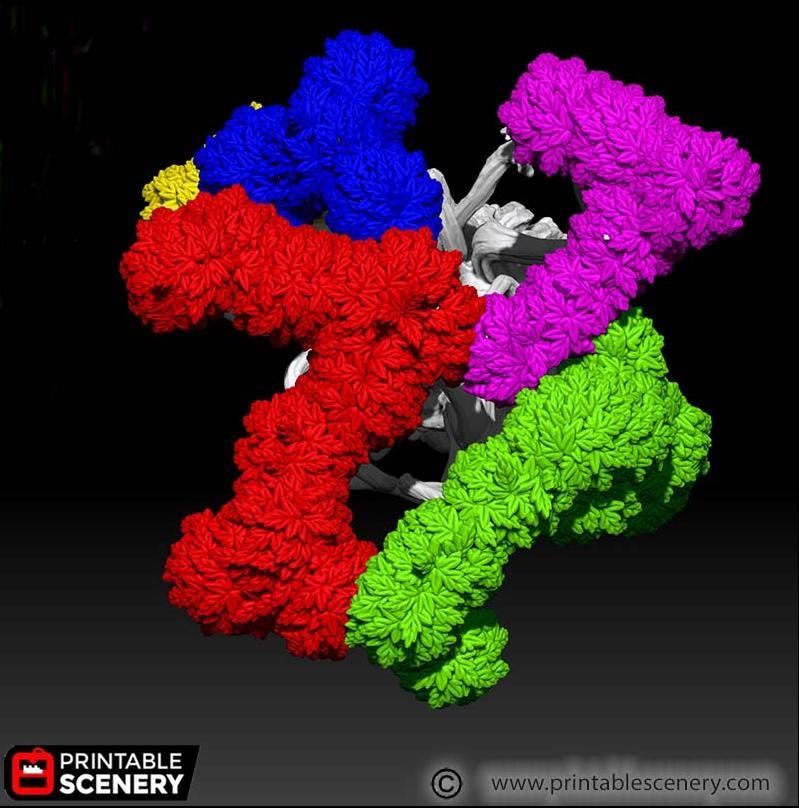 Giant Swamp Tree and Hovel - The Gloaming Swamps by Printable Scenery, DnD, Wargaming, High Quality 3D Printed, 28mm 32mm scales, D&D