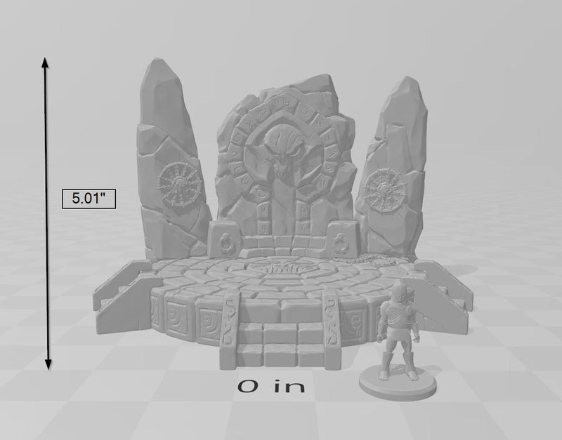 Mountain Orc Shrine, Black Crag Orcs Scatter Terrain - High Quality Resin Printed 28mm 32mm Tabletop Terrain, Tough Figurine