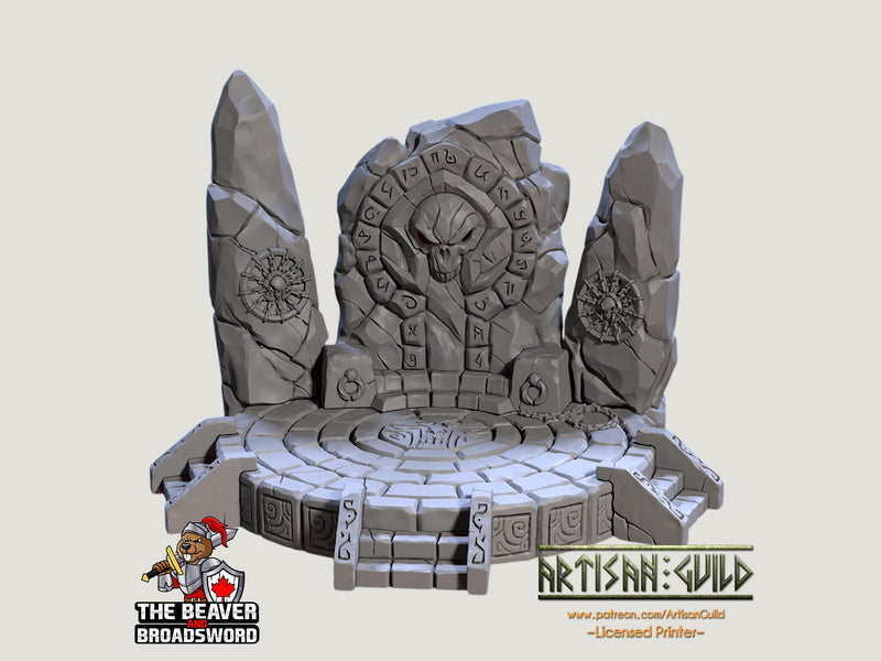 Mountain Orc Shrine, Black Crag Orcs Scatter Terrain - High Quality Resin Printed 28mm 32mm Tabletop Terrain, Tough Figurine