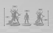 Barkwraith Spriggan C, Fighter, Monster, Fey, Ranger, Forest, Elven- High Quality Resin Printed 28mm 32mm Tabletop Miniature, Tough Figurine