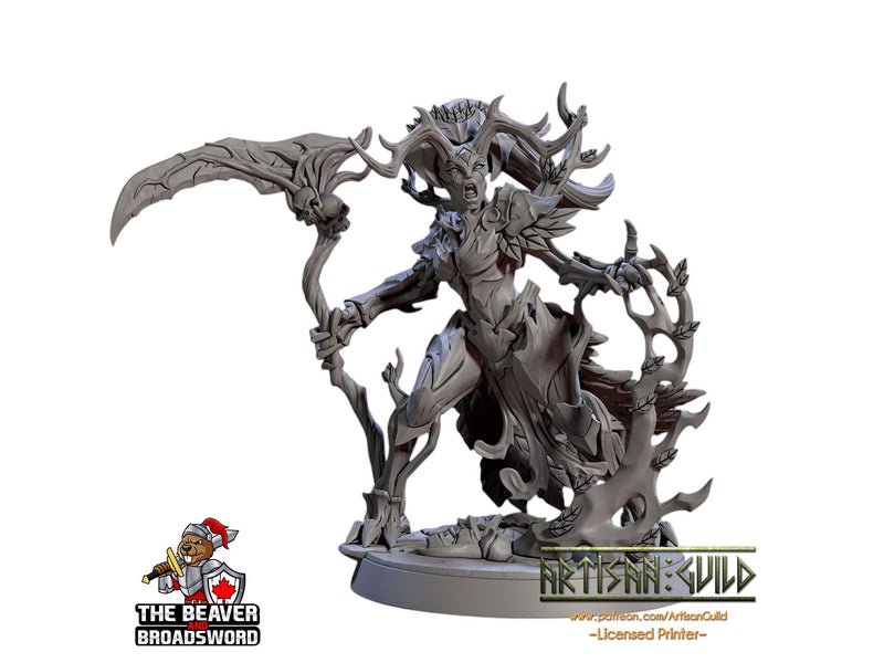 Spriggan Enchantress, Fey, Monster, Fairy, Dryad, Tree, Elven- High Quality Resin Printed 28mm 32mm Tabletop Miniature, Tough Figurine