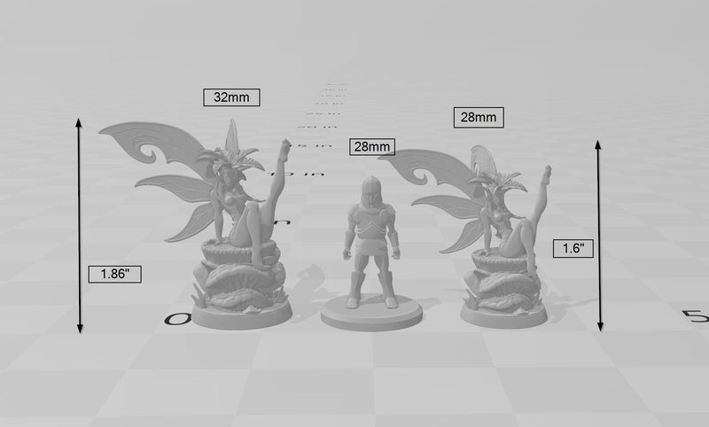 Spriggan Enchantress, Fey, Monster, Fairy, Dryad, Tree, Elven- High Quality Resin Printed 28mm 32mm Tabletop Miniature, Tough Figurine