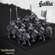 Mounted Men at Arms mini set - 28/32mm Scale Premium Resin Models for Wargaming and RPG, DnD, Human, Gallia, Durable, High Quality Cavalry