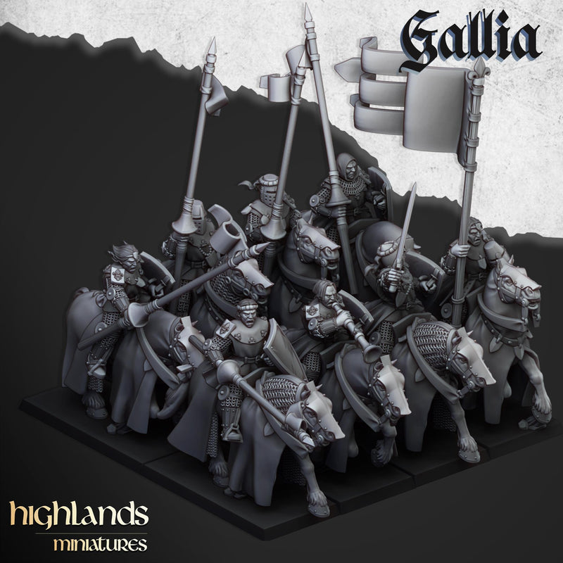 The Peasant Uprising mini set - 28/32mm Scale Premium Resin Models for Wargaming and RPG, DnD, Human, Gallia Durable High Quality Cavalry