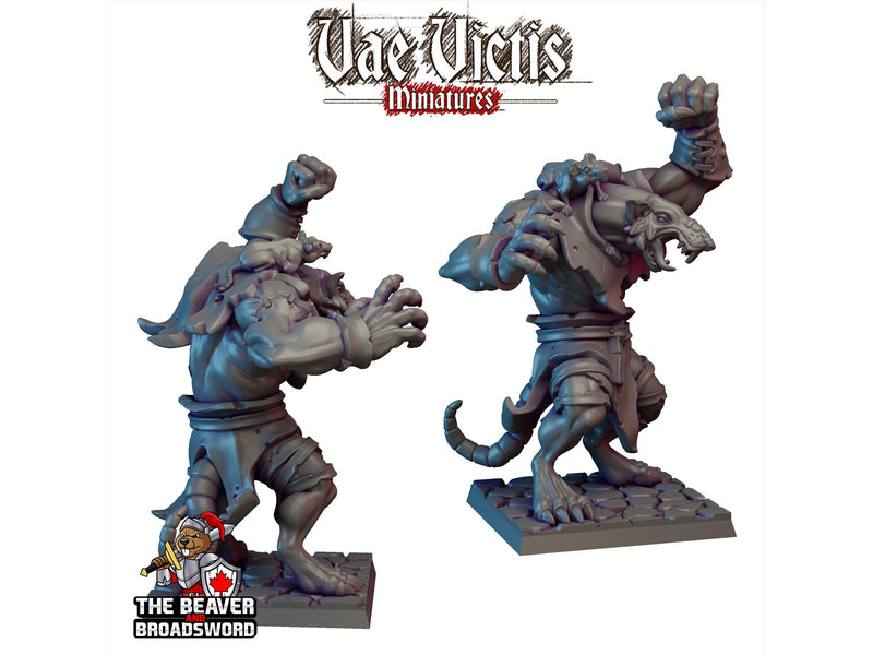 Giant Rat Warband Mini set- Monster, Mutant, Wererat, DnD, Fantasy- High Quality Resin Printed 28mm 32mm Tabletop Miniatures, Tough Figurine