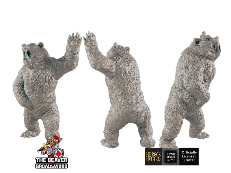 Bear | DnD Miniature, Premium Resin, Durable and Tough for your TTRPG and Wargaming! 32mm, 28mm, Beast, Animal, Mountain, Monstrosity