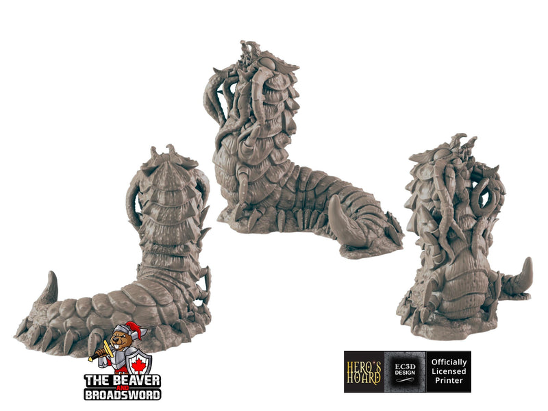 Carrion Crawler | DnD Miniature, Premium Resin, Durable and Tough for your TTRPG and Wargaming! 32mm, 28mm, Large Monstrosity, Underdark