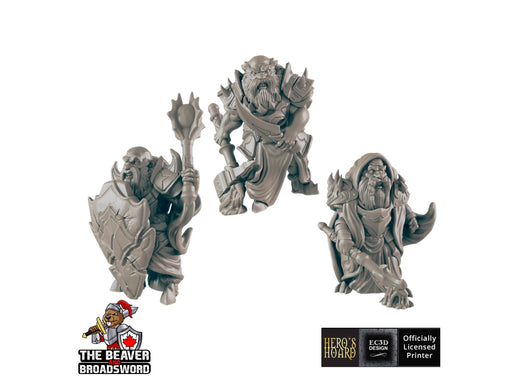 Dark Dwarf Pack | DnD Miniature, Premium Resin, Durable and Tough for your TTRPG and Wargaming! 32mm, 28mm, Male, Duergar Mountain Underdark