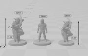 Dark Elf Set | DnD Miniature, Premium Resin, Durable and Tough for your TTRPG and Wargaming! 32mm, 28mm, Male, Drow, Fighter, Rogue