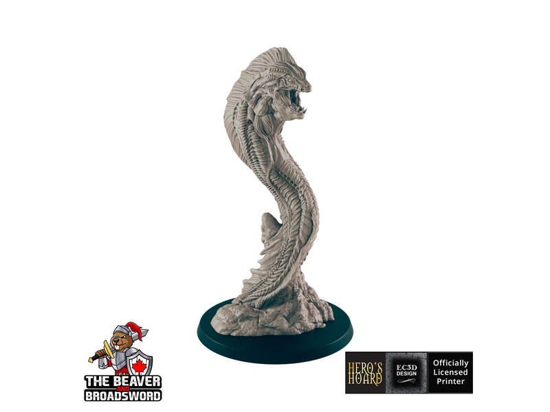 Ancient Eel | EC3D, Premium Durable Resin Miniature for your TTRPG, DnD, Wargming. 32mm, 28mm, Beast, Aquatic, Underwater, Ocean, Diorama
