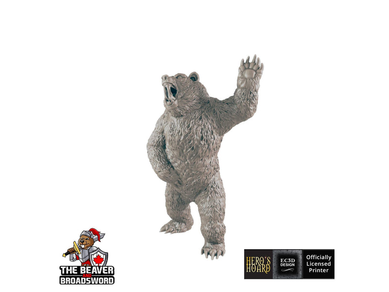 Bear | DnD Miniature, Premium Resin, Durable and Tough for your TTRPG and Wargaming! 32mm, 28mm, Beast, Animal, Mountain, Monstrosity