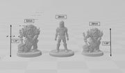 Dark Dwarf Pack | DnD Miniature, Premium Resin, Durable and Tough for your TTRPG and Wargaming! 32mm, 28mm, Male, Duergar Mountain Underdark