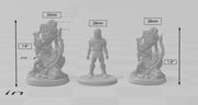 3 Skeleton Archer Miniature Pack - Arbiter Miniatures | DnD | Undead | Skeleton | Necromancer | 28mm 32mm | Pathfinder | Wargaming