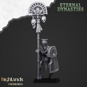 Ancient Skeletons Guard Unit - Highlands Miniatures Eternal Dynasty | Undead | Skeleton | Lich | Desert | Fantasy | Pathfinder | Wargaming
