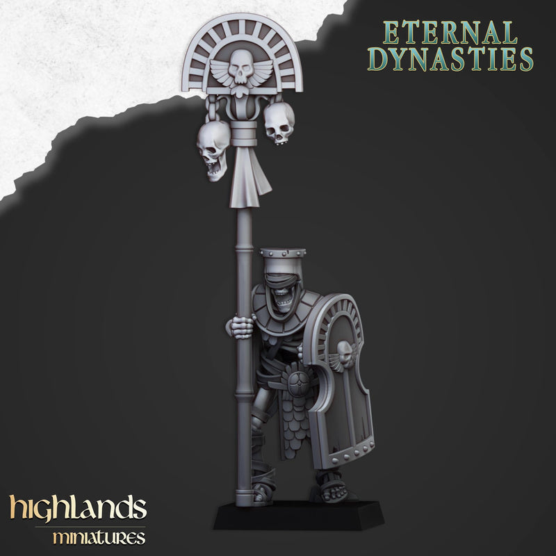 Ancient Skeletons Guard Unit - Highlands Miniatures Eternal Dynasty | Undead | Skeleton | Lich | Desert | Fantasy | Pathfinder | Wargaming