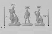 5 Zombie Miniature Pack - Arbiter Miniatures | DnD | Undead | Skeleton | Necromancer | Chef | 28mm 32mm | Pathfinder | Monster | Wargaming