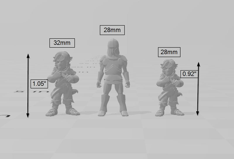 Halfling Rogues mini set | DnD Miniature, Premium Resin, Durable and Tough for your TTRPG and Wargaming! 32mm, 28mm, Thief, Assassin