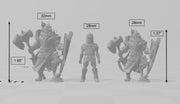Catfolk Paladins mini set | DnD Miniature, Premium Resin, Durable and Tough for your TTRPG and Wargaming! 32mm, 28mm, Tabaxi, Ranger, Thief