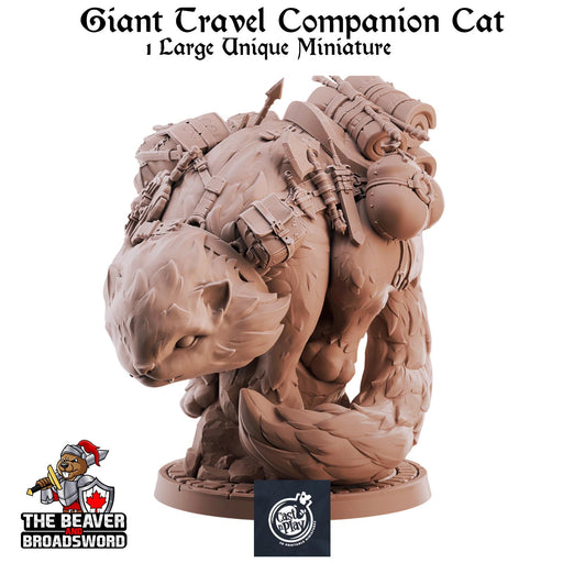 Giant Companion Cat mini | DnD Miniature, Premium Resin, Durable and Tough for your TTRPG and Wargaming! 32mm, 28mm, Travel, Caravan