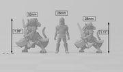 Catfolk Clerics mini set | DnD Miniature, Premium Resin, Durable and Tough for your TTRPG and Wargaming! 32mm, 28mm, Fighter, Paladin