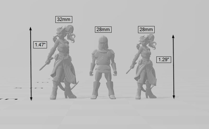 Hunter Rogues mini set | DnD Miniature, Premium Resin, Durable and Tough for your TTRPG and Wargaming! 32mm, 28mm, Thief, Assassin