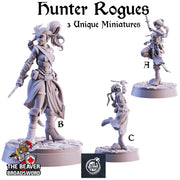 Hunter Rogues mini set | DnD Miniature, Premium Resin, Durable and Tough for your TTRPG and Wargaming! 32mm, 28mm, Thief, Assassin