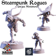 Steampunk Rogues mini set | DnD Miniature, Premium Resin, Durable and Tough for your TTRPG and Wargaming! 32mm, 28mm, Thief, Assassin