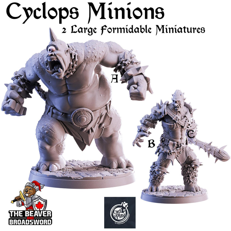 Cyclops Minions mini set | DnD Miniature, Premium Resin, Durable and Tough for your TTRPG and Wargaming! 32mm, 28mm, Thief, Assassin