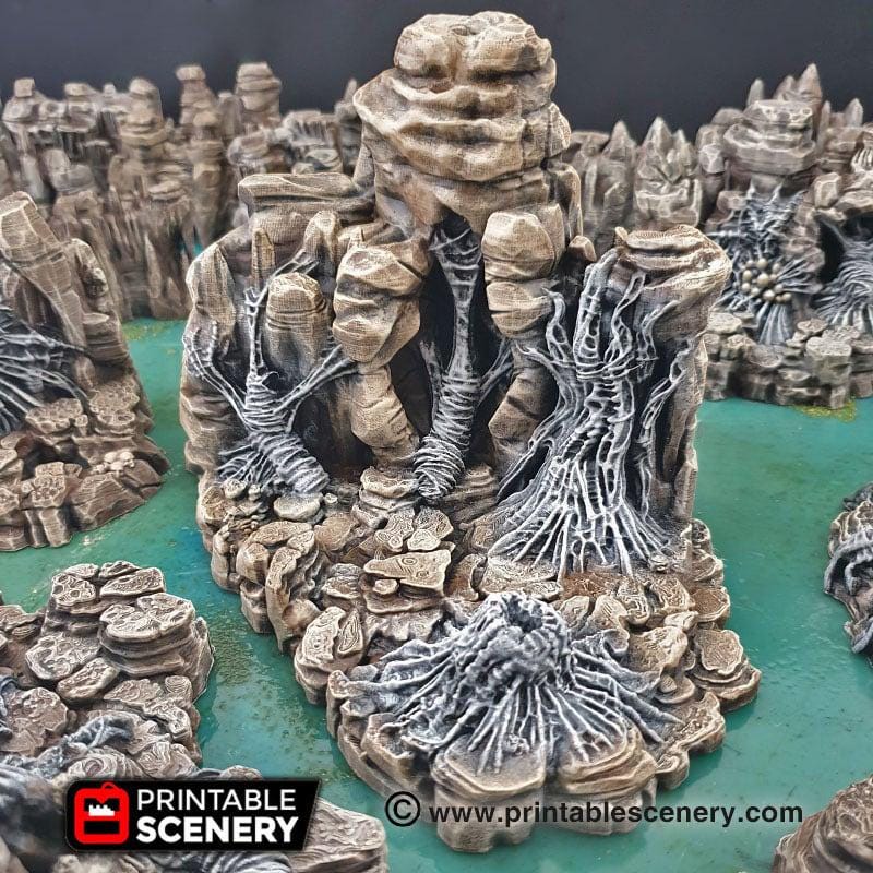 Wicked Webs 9pc terrain set | DnD RPG and Warming Terrain, Durable and High quality. Perfect For Diorama and Models. Caver, Cave, Spider