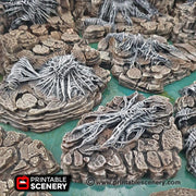 Wicked Webs 9pc terrain set | DnD RPG and Warming Terrain, Durable and High quality. Perfect For Diorama and Models. Caver, Cave, Spider
