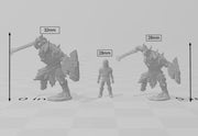 Helmeted Infernal Ravagers Mini Set | Premium Resin Miniatures for Tabletop Gaming, DnD, Wargaming and more!