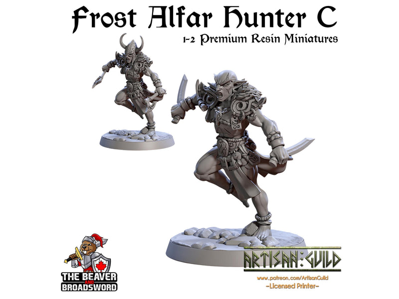 Frost Alfar Hunter C | Premium Resin Miniature for Tabletop Gaming, DnD, Wargaming and more! Perfect Elf or Drow
