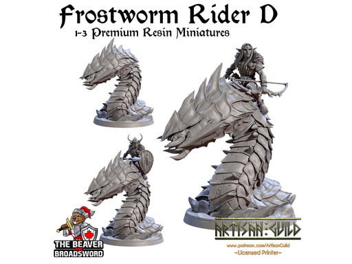 Frostworm Rider D | Premium Resin Miniature for Tabletop Gaming, DnD, Wargaming and more! Perfect Elf or Drow