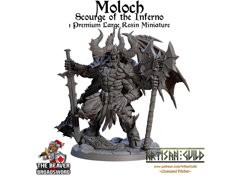 Moloch, Scourge of the Inferno | Premium Resin Miniature for Tabletop Gaming, DnD, Wargaming and more!