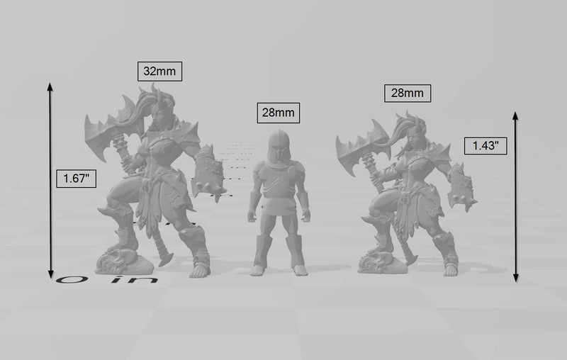 Demonic Tiefling Barbarian | Premium Resin Miniature for Tabletop Gaming, DnD, Wargaming and more!